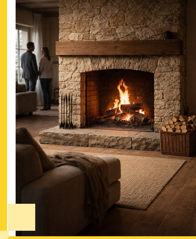 Открытые камины под ключ в Вологде от 154080 р. ЭриданВгд