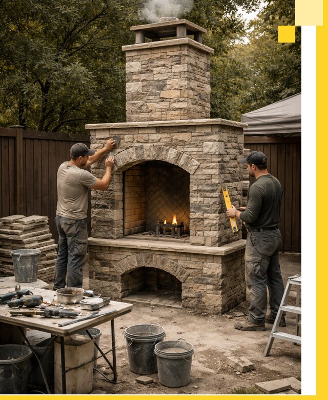 Проектирование и установка уличных каминов в Вологде