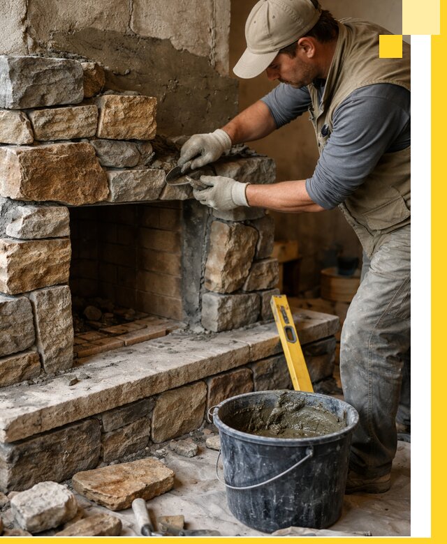 Изготовление и установка каменных каминов под ключ в Вологде