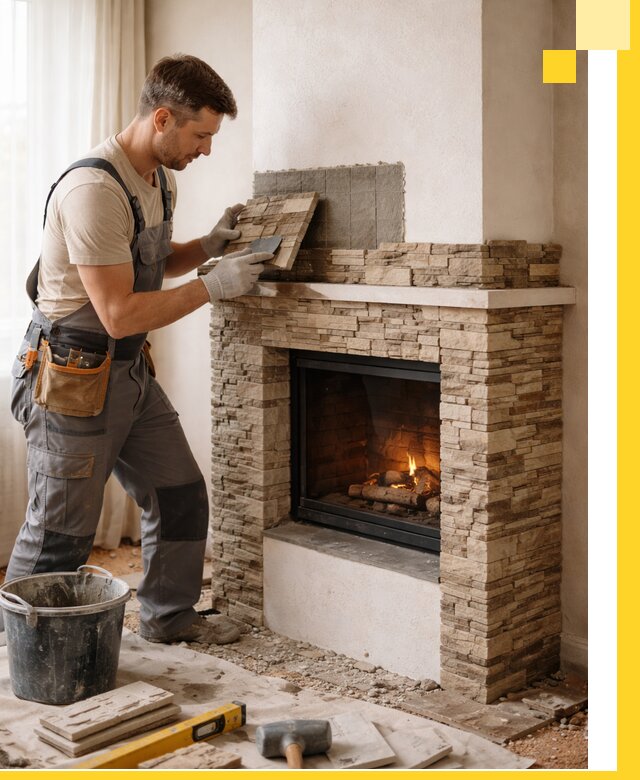 Изготовление и монтаж каминов для дома под ключ в Вологде