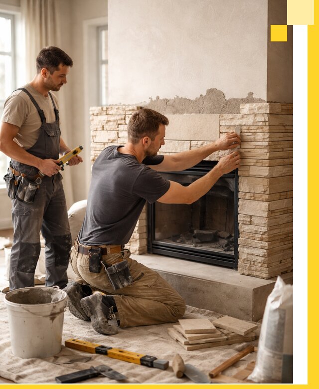 Установка и монтаж каминов для загородного дома в Вологде