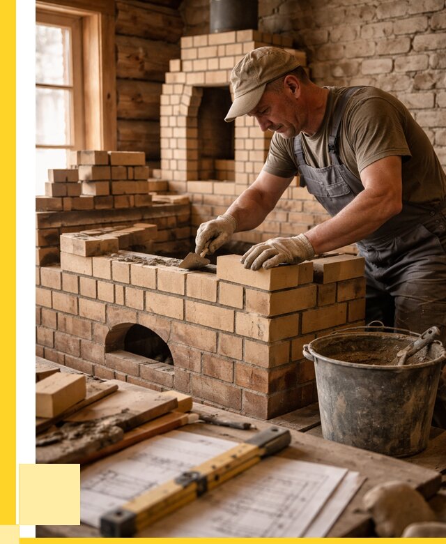 Кладка печей из кирпича в Вологде цены от 30816 р. - ЭриданВгд