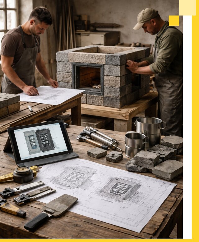 Разработка проектов печей с согласованием и монтажом в Вологде