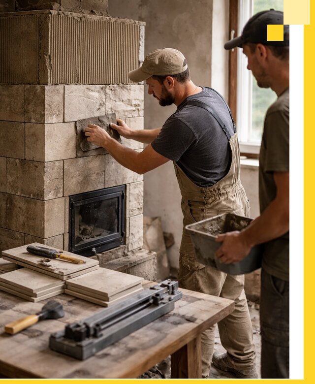 Профессиональная облицовка печей в Вологде: керамика и камень