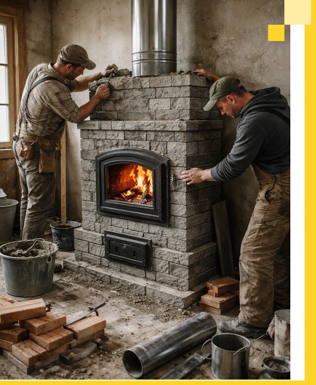 Производство, поставка и монтаж дровяных печей в Вологде