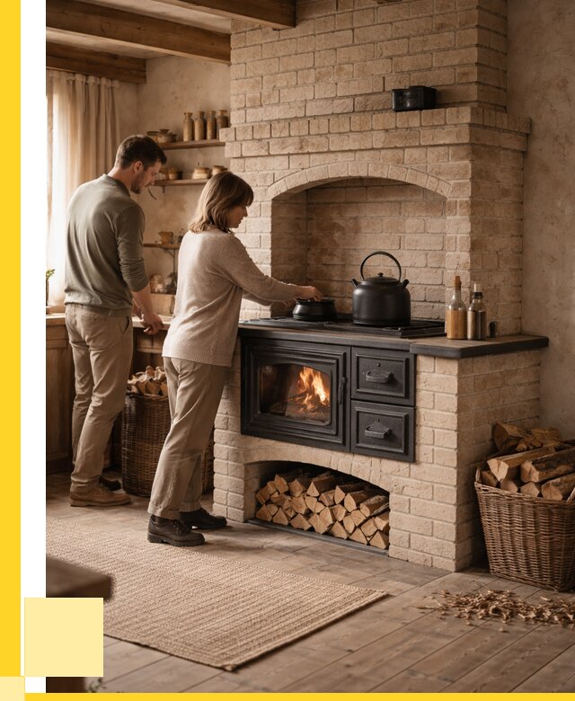 Печи с плитой в Вологде от 46224 р. | ЭриданВгд — кирпичная печь