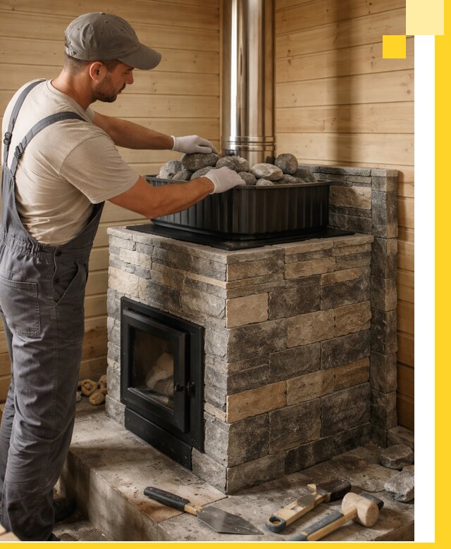 Печи для парной в Вологде, производство, монтаж и обслуживание