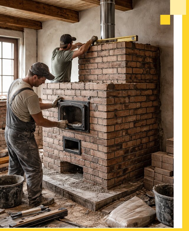 Печи для загородного дома под ключ в Вологде — монтаж и сервис