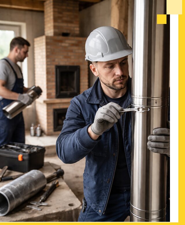 Профессиональный монтаж дымоходов для печей в Вологде