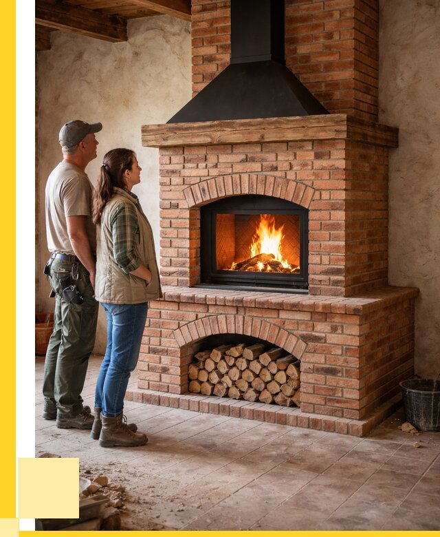 Печи камины из кирпича в Вологде от 123264 р. | ЭриданВгд