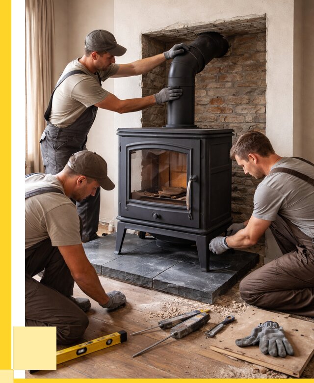 Монтаж печи камина в частном доме в Вологде от 25680 р. | ЭриданВгд