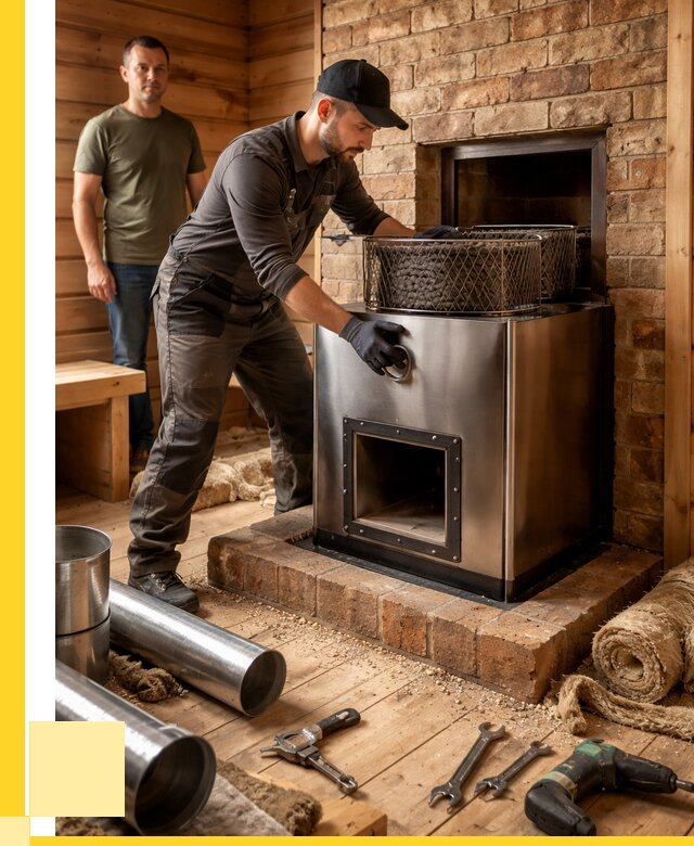 Монтаж банных печей под ключ в Вологде от 18490 р., ЭриданВгд