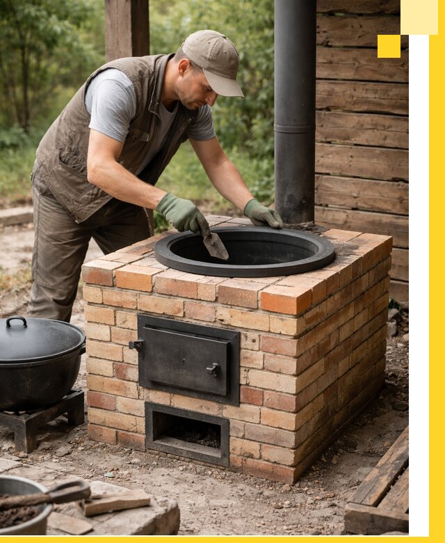 Изготовление и установка печей для казана в Вологде под ключ