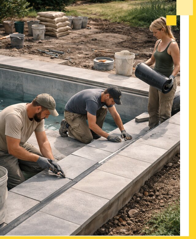 Строительство и монтаж уличных бассейнов под ключ в Вологде