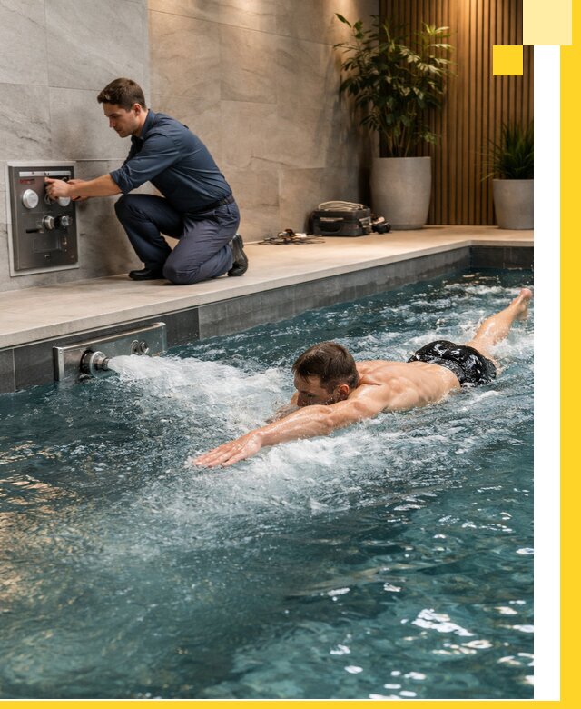 Проектирование и монтаж бассейнов с противотоком в Вологде