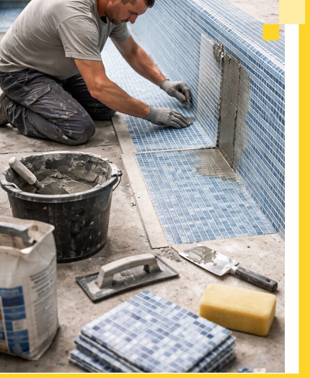 Укладка и ремонт мозаики для бассейнов под ключ в Вологде