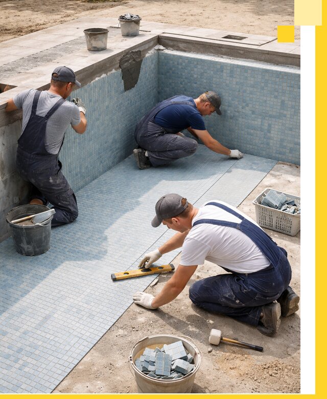 Укладка и установка плитки для бассейнов под ключ в Вологде