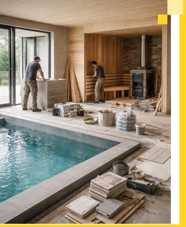 Проектирование и строительство бань с бассейном в Вологде