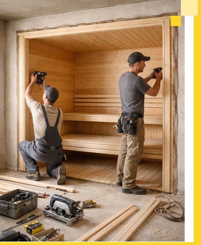 Монтаж саун под ключ в Вологде — проектирование и установка