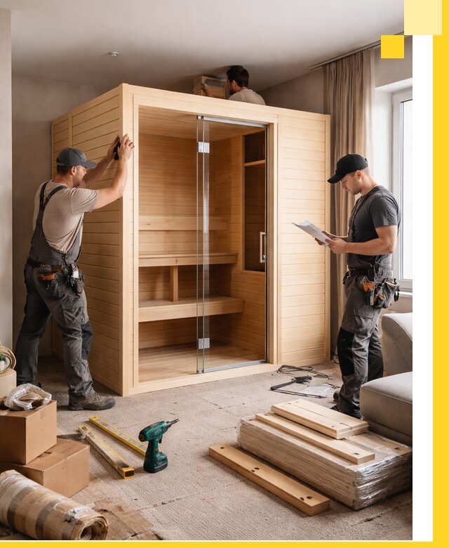 Установка и благоустройство саун в квартире в Вологде