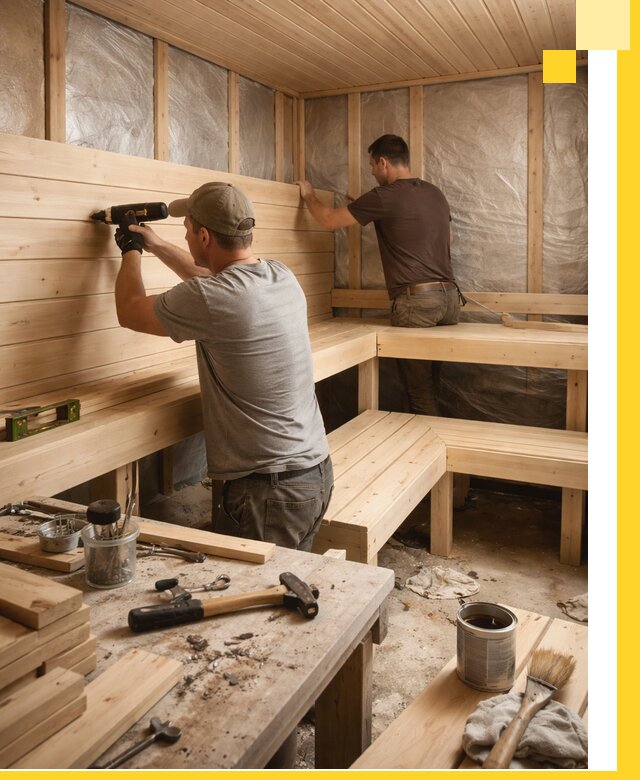 Профессиональная отделка бань и саун под ключ в Вологде