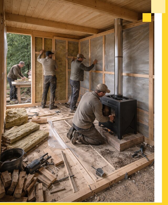 Профессиональный монтаж бань под ключ в Вологде для дома