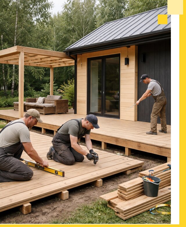 Строительство бань с террасой и бассейном под ключ в Вологде