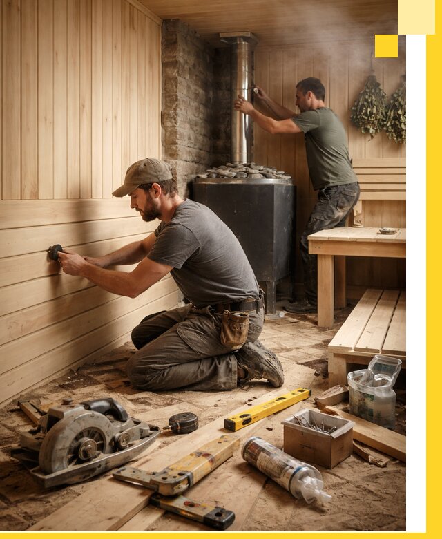 Полное строительство и оснащение парных под ключ в Вологде