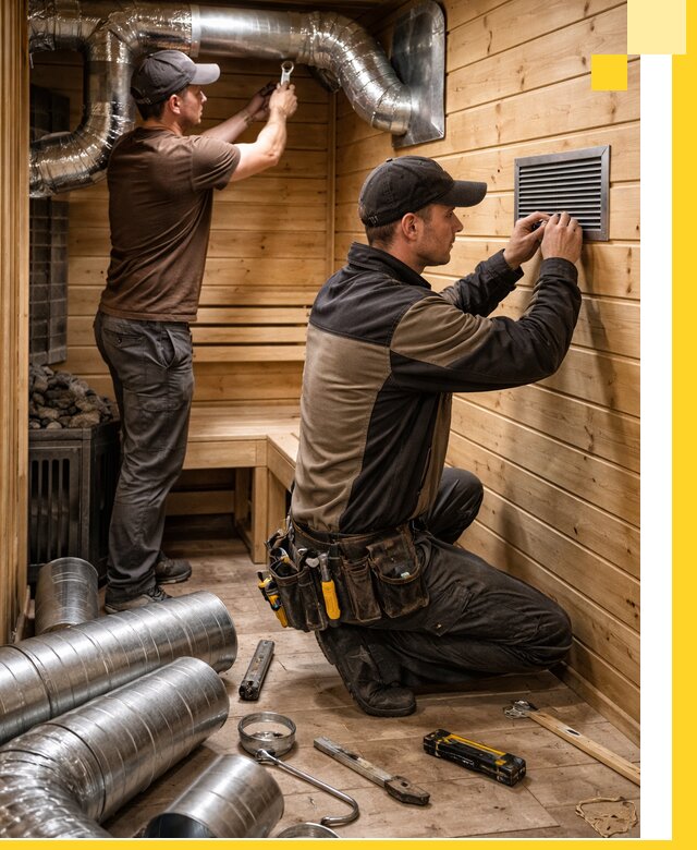 Проектирование и монтаж вентиляции бани в Вологде под ключ