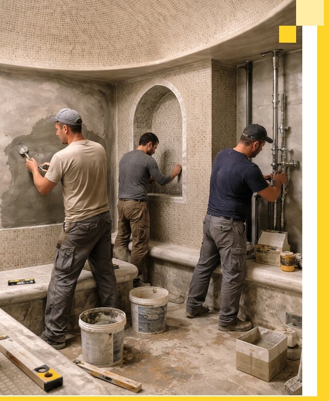 Профессиональный монтаж хамамов под ключ в Вологде с гарантией