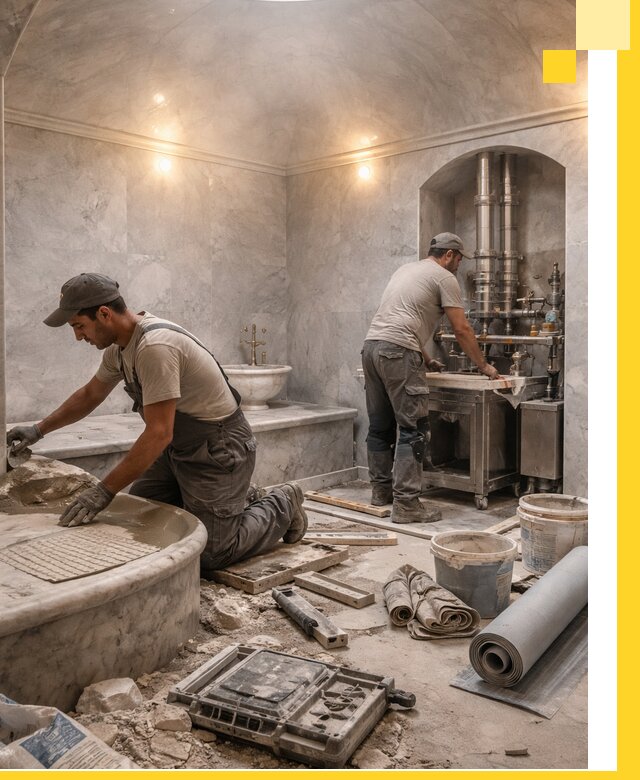 Строительство турецких бань хаммам под ключ в Вологде