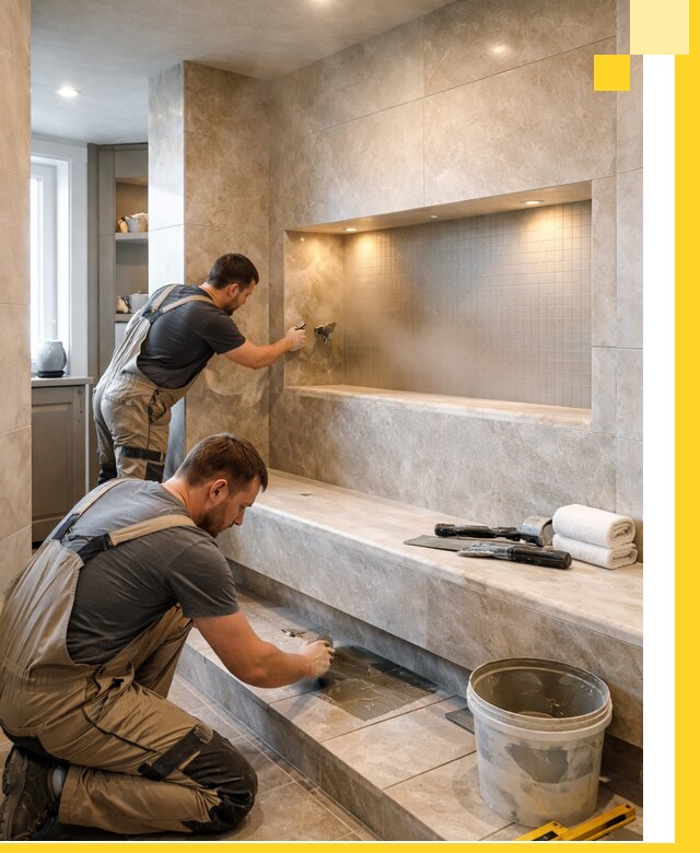 Профессиональное строительство хамама в квартире в Вологде