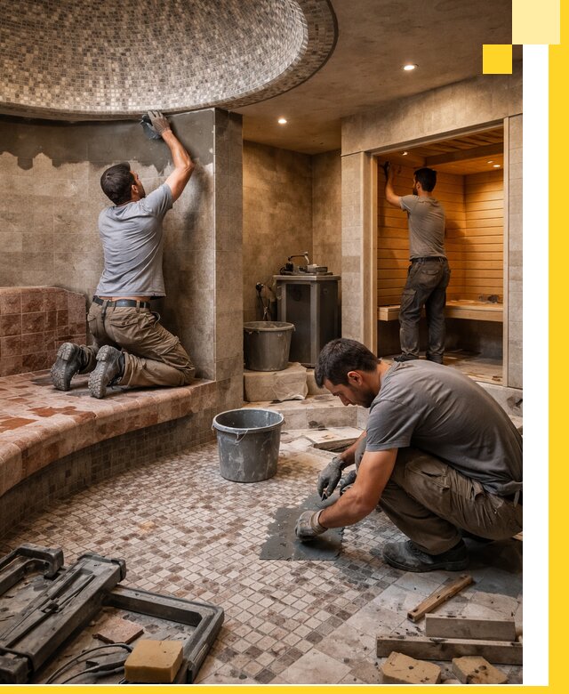 Проект и строительство хамама бани и сауны под ключ в Вологде