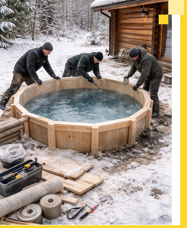 Изготовление и установка ледяных купелей под ключ в Вологде