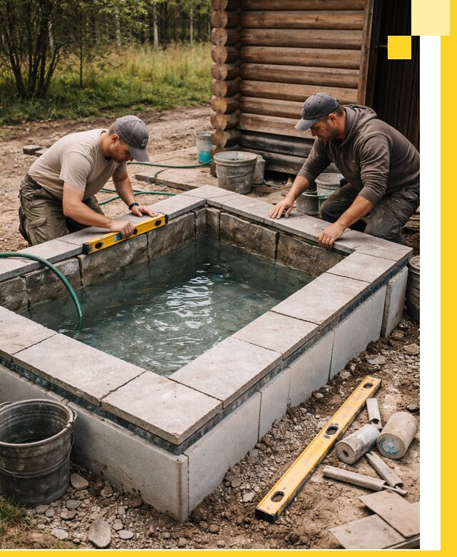 Изготовление и установка холодных купелей под ключ в Вологде